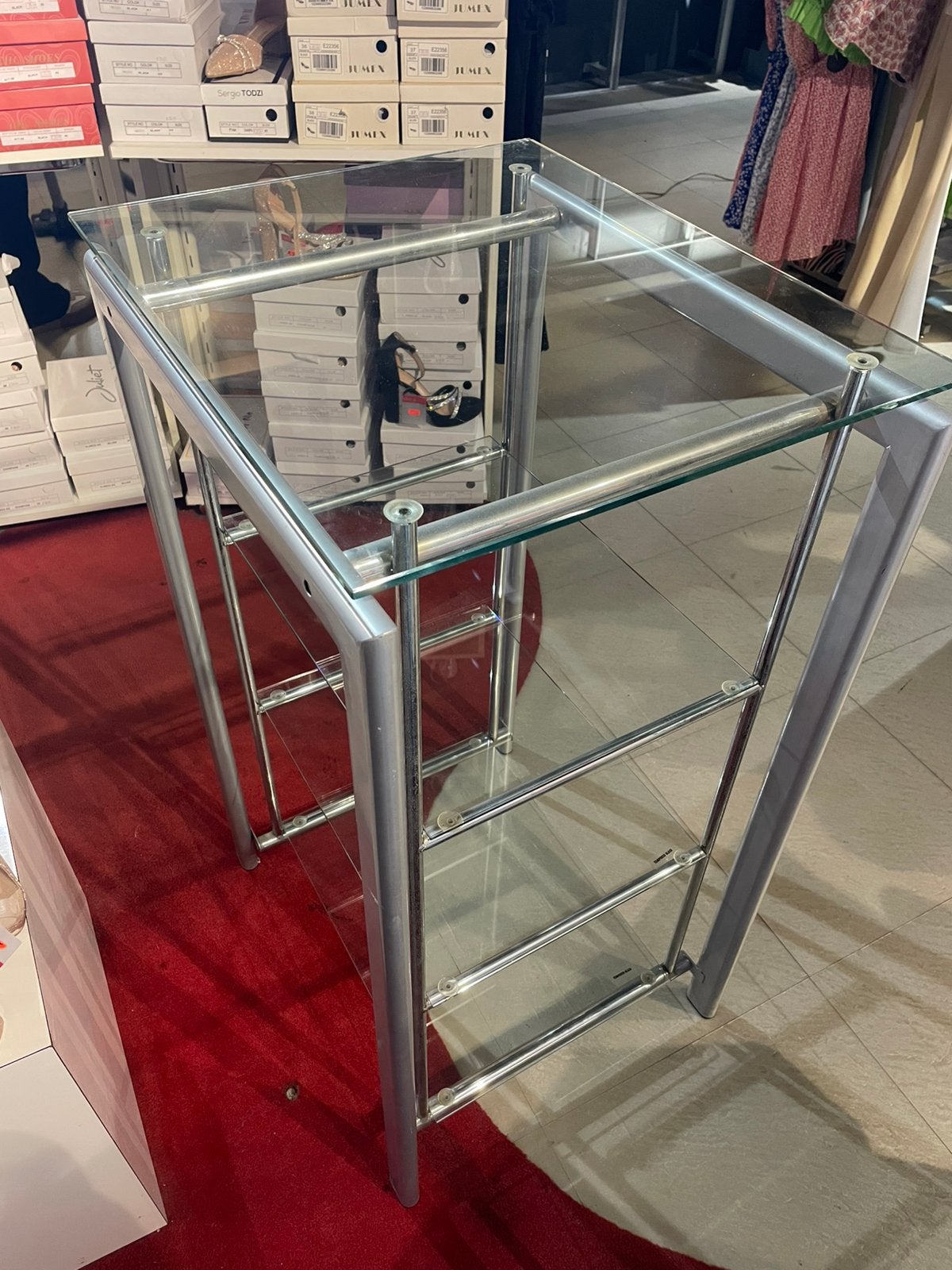 glazen open kast met planken, Huis en Inrichting, Ophalen, 50 tot 100 cm, Zo goed als nieuw, Minder dan 100 cm