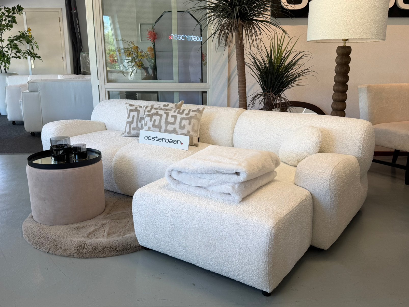 Luxe Velvet Teddy Loungebank Wally 285x170cm NIEUW - Japandi, 250 tot 300 cm, Venus 31 8448CE Heerenveen, Hoekbank, Oosterbaan Wonen BV