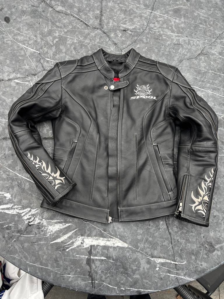 Stoere leren motorjas dames mt S., Motoren, Ophalen of Verzenden, Tweedehands, Dames, Jas | leer