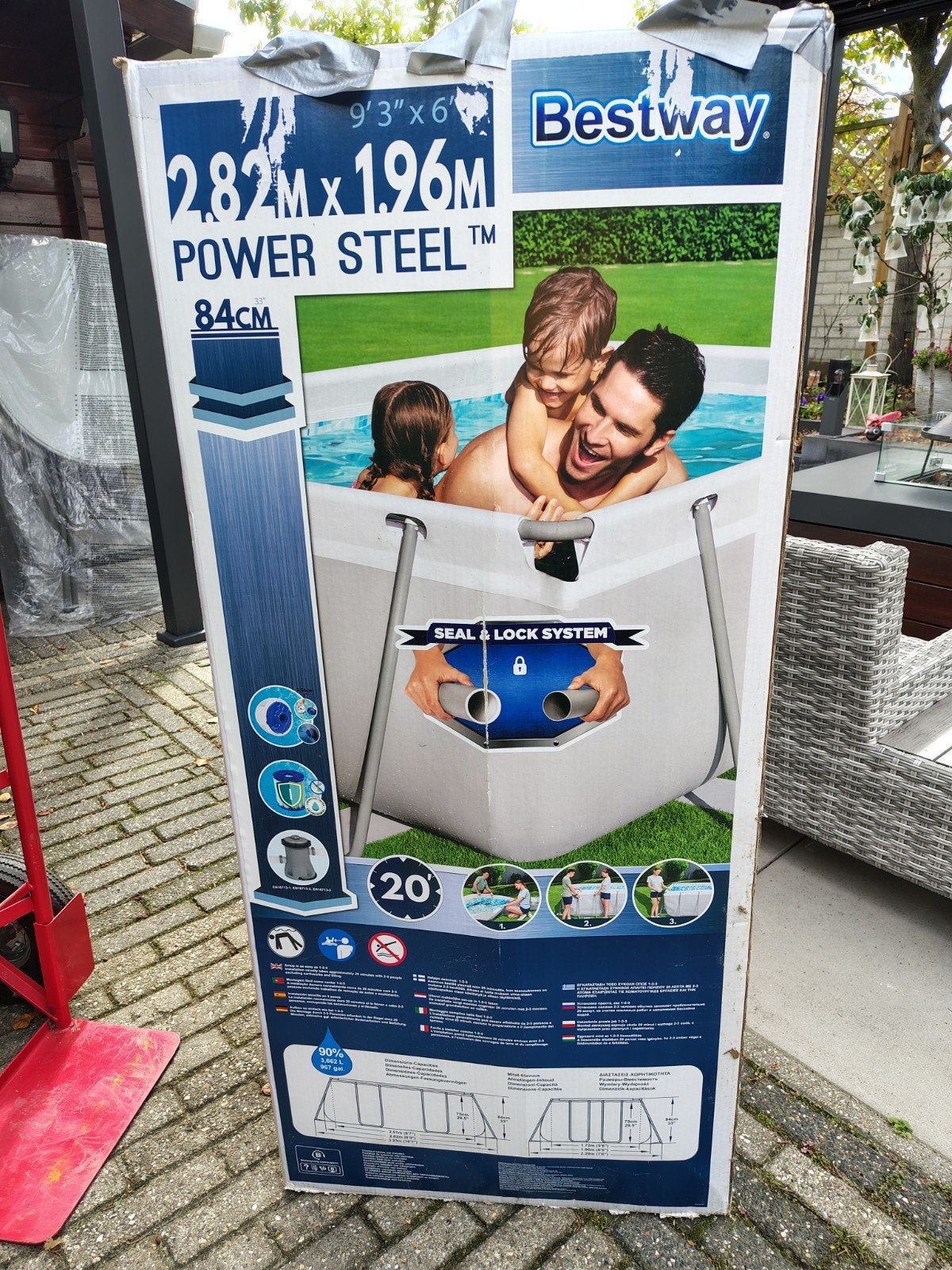 zwembad incl. warmtepomp, Tuin en Terras, Zwembaden, Ophalen, Zo goed als nieuw, Opzetzwembad, 200 tot 400 cm