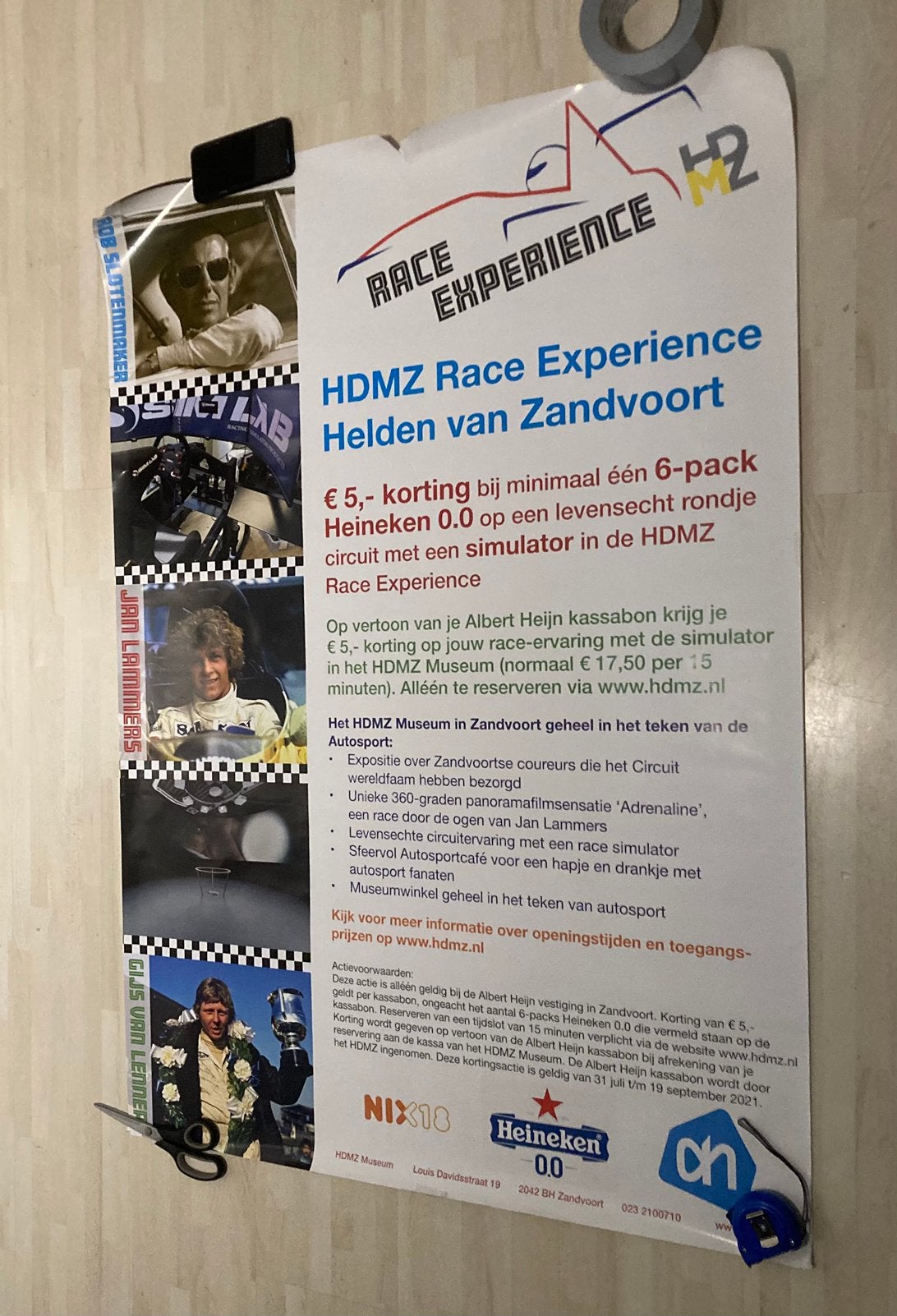 Poster zandvoort race experience, Verzamelen, Ophalen of Verzenden, Gebruikt, Formule 1