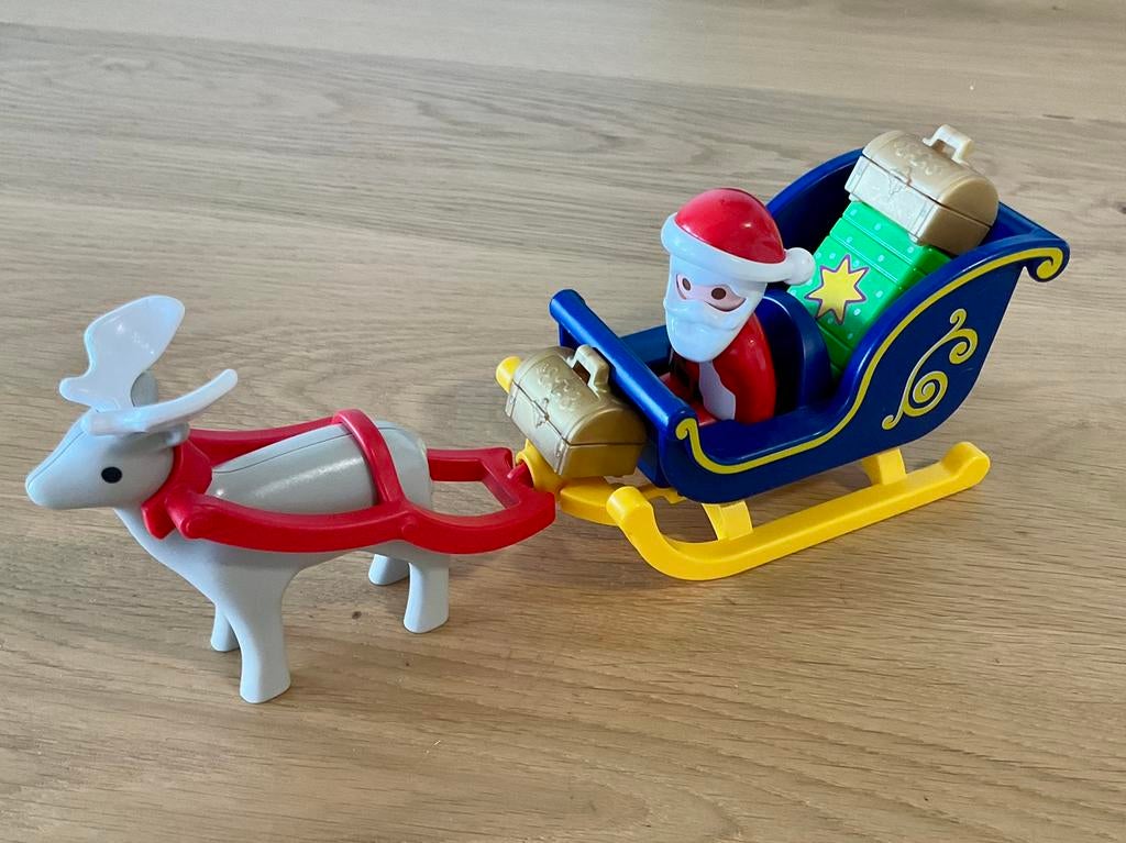Playmobil 123 : Kerstman met Arreslee, Kinderen en Baby's, Speelgoed | Playmobil, Ophalen, Gebruikt