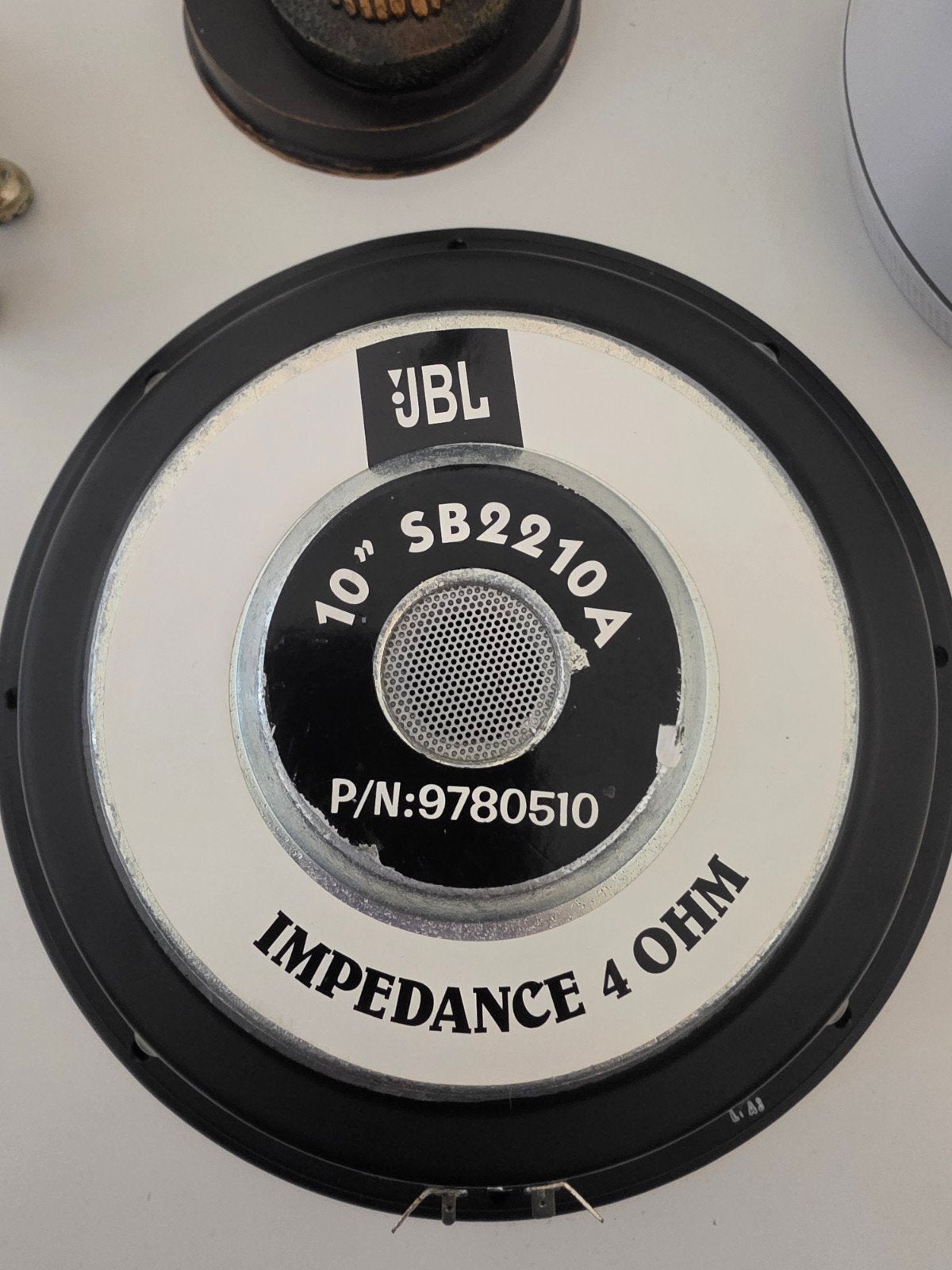 JBL SB2210A 10 inch speaker - 4 Ohm impedantie, Ophalen of Verzenden