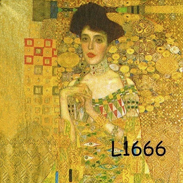 Servetten decoupage/bullet journal * Klimt L1666 *33ct, Hobby en Vrije tijd, Verzenden, Nieuw