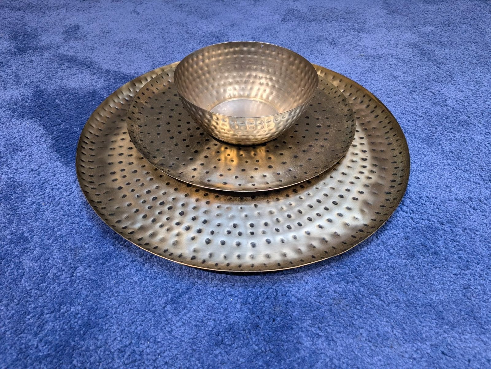 Schalen messing, brons kleur, nieuw, Huis en Inrichting, Woonaccessoires | Schalen en Manden, Nieuw, Schaal, Rond, Metaal, Geschikt voor wandmontage