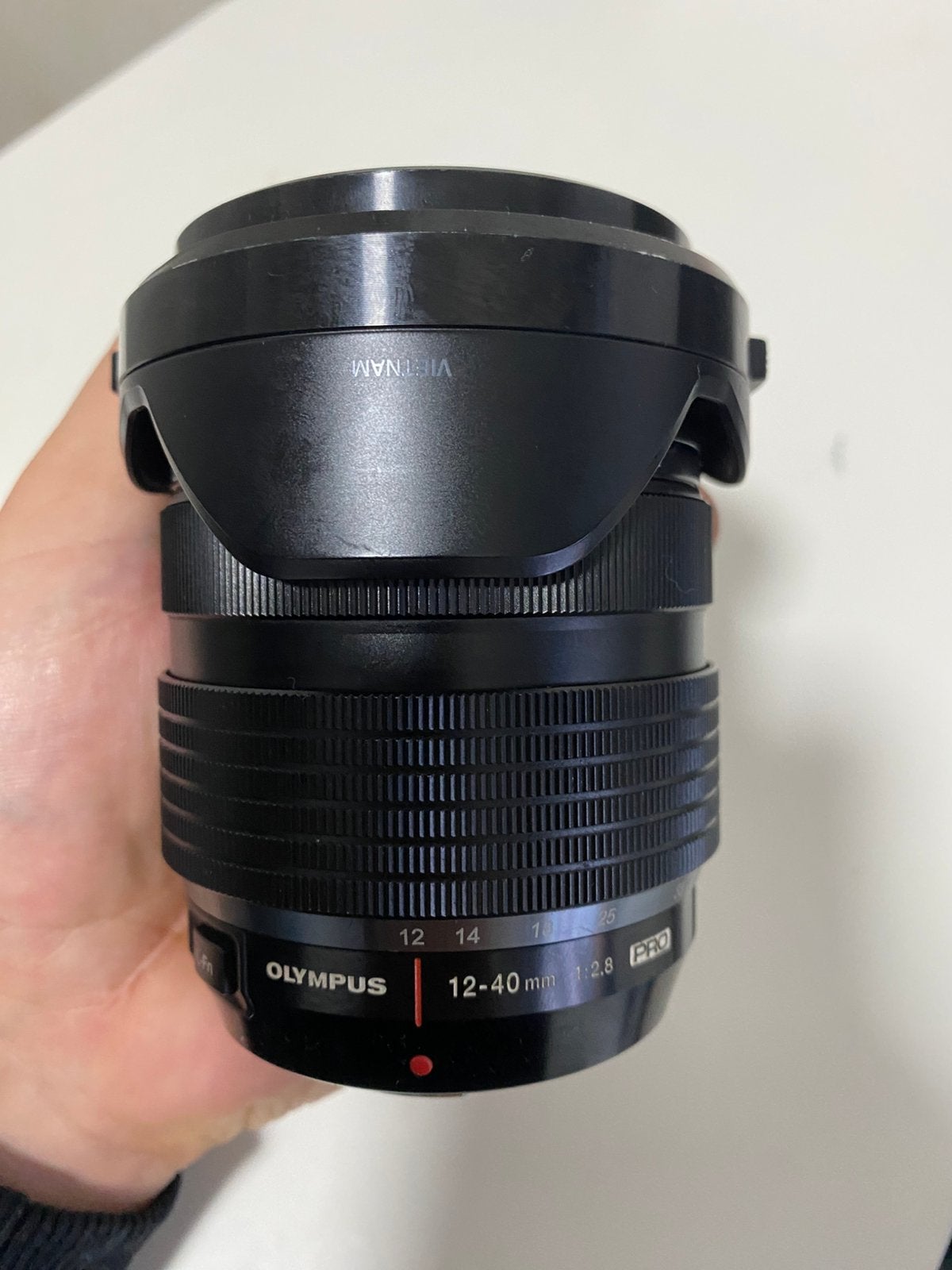 Olympus M.Zuiko Digital ED 12–40mm f/2.8 PRO, Audio, Tv en Foto, Ophalen, Zo goed als nieuw, Groothoeklens