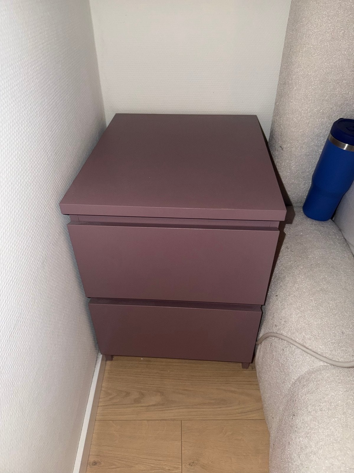 2x Nachtkastje met lades - Modern en Compact, Gebruikt, Minder dan 45 cm, Hout, 55 tot 70 cm
