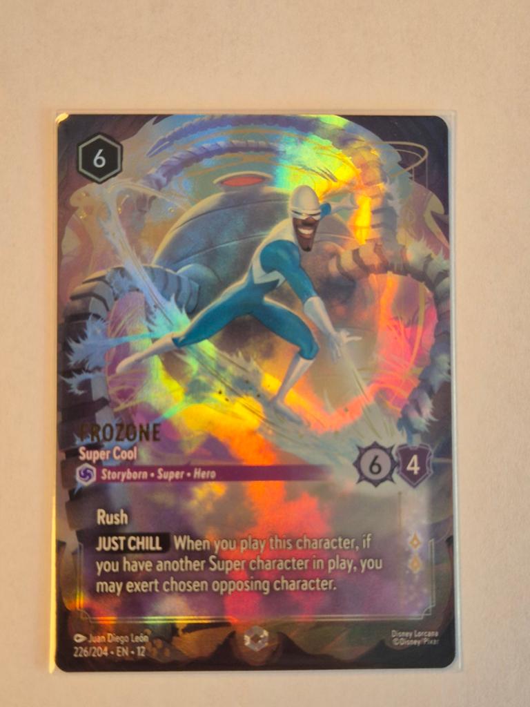 Disney Lorcana Enchanted Frozen Super Cool CH12, Ophalen of Verzenden, Nieuw, Losse kaart, Foil