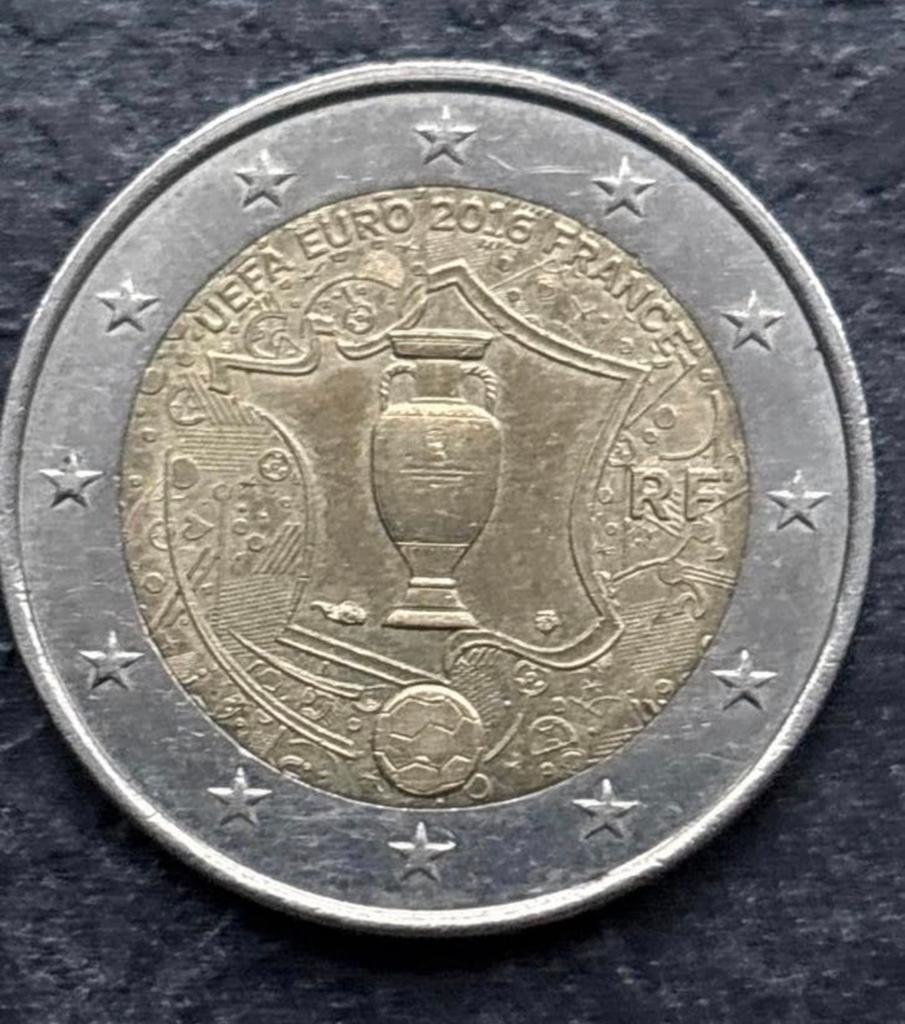 2 Euro Herdenkingsmunt Frankrijk 2016 UEFA EURO, Postzegels en Munten, Munten | Europa | Euromunten, Ophalen of Verzenden, Frankrijk