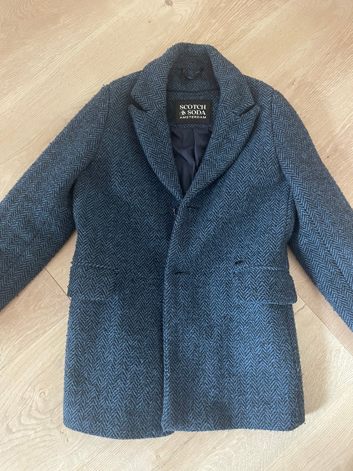 Wollen mantel | jongen | Scotch & Soda | mt 128, Ophalen, Zo goed als nieuw, Jongen, Jas