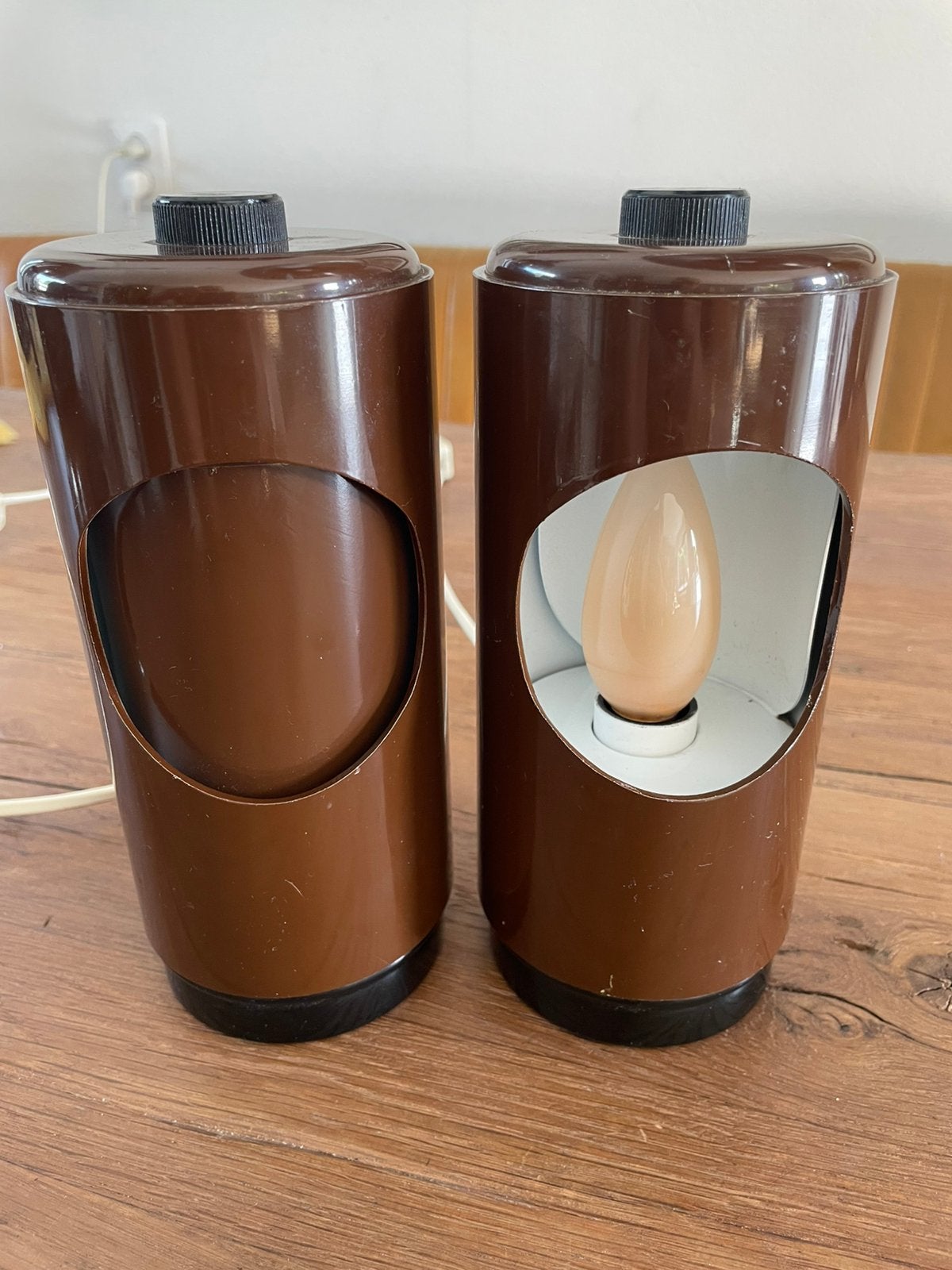 Vintage Space Age Tafellamp 2 stuks, Met schakelaar, Gebruikt, Overige merken, Vintage