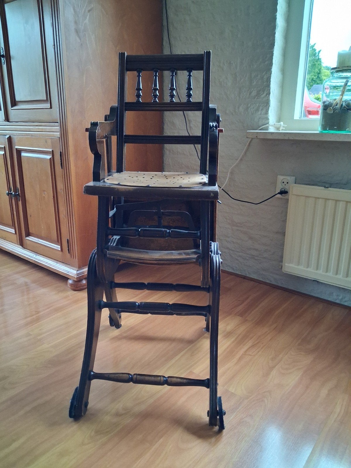 Vintage kinderstoel, Ophalen of Verzenden, Gebruikt, Meegroeistoel