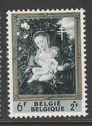 België 1961 - Tuberculose - Moeder en kind, Postzegels en Munten, Ophalen, Met plakker