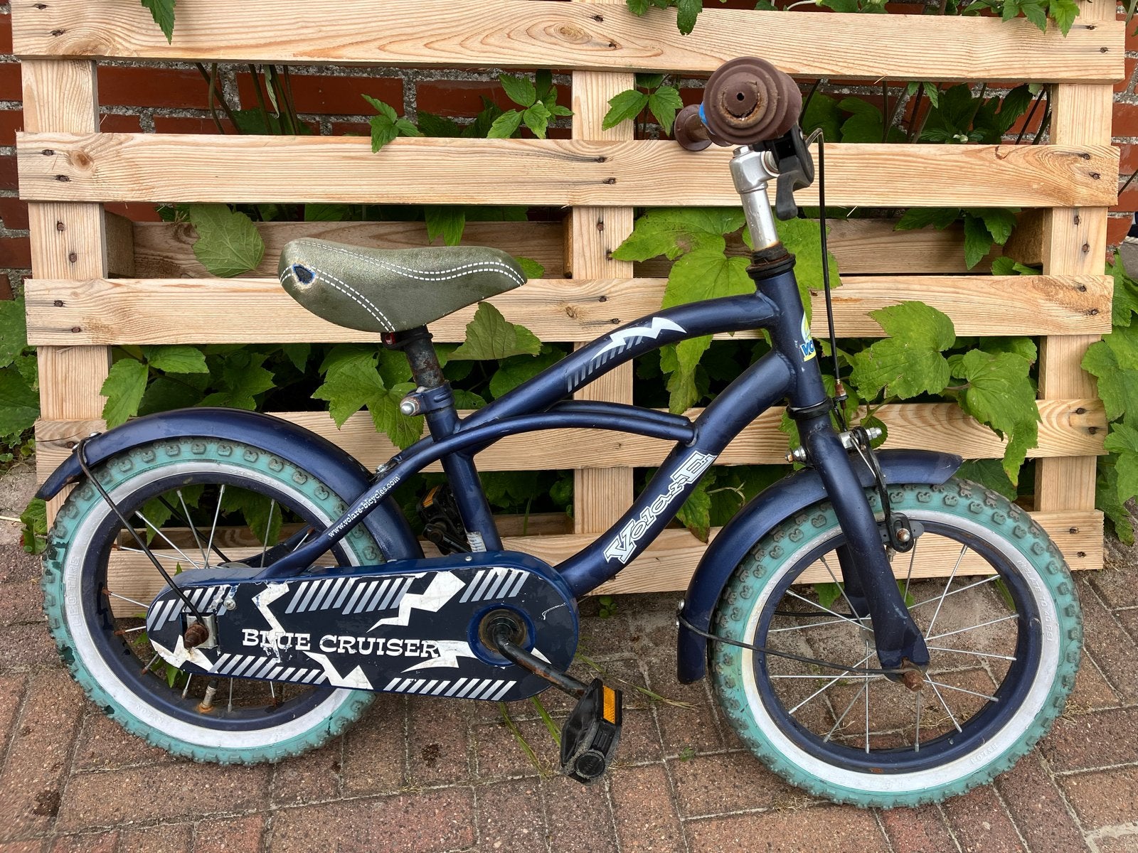 Volare kinderfiets 14 inch - Blauw, Ophalen, Gebruikt, Minder dan 16 inch