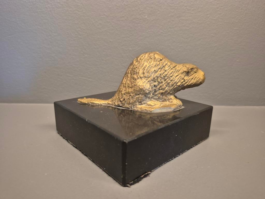 Myron Brons beeld bever, Ophalen of Verzenden
