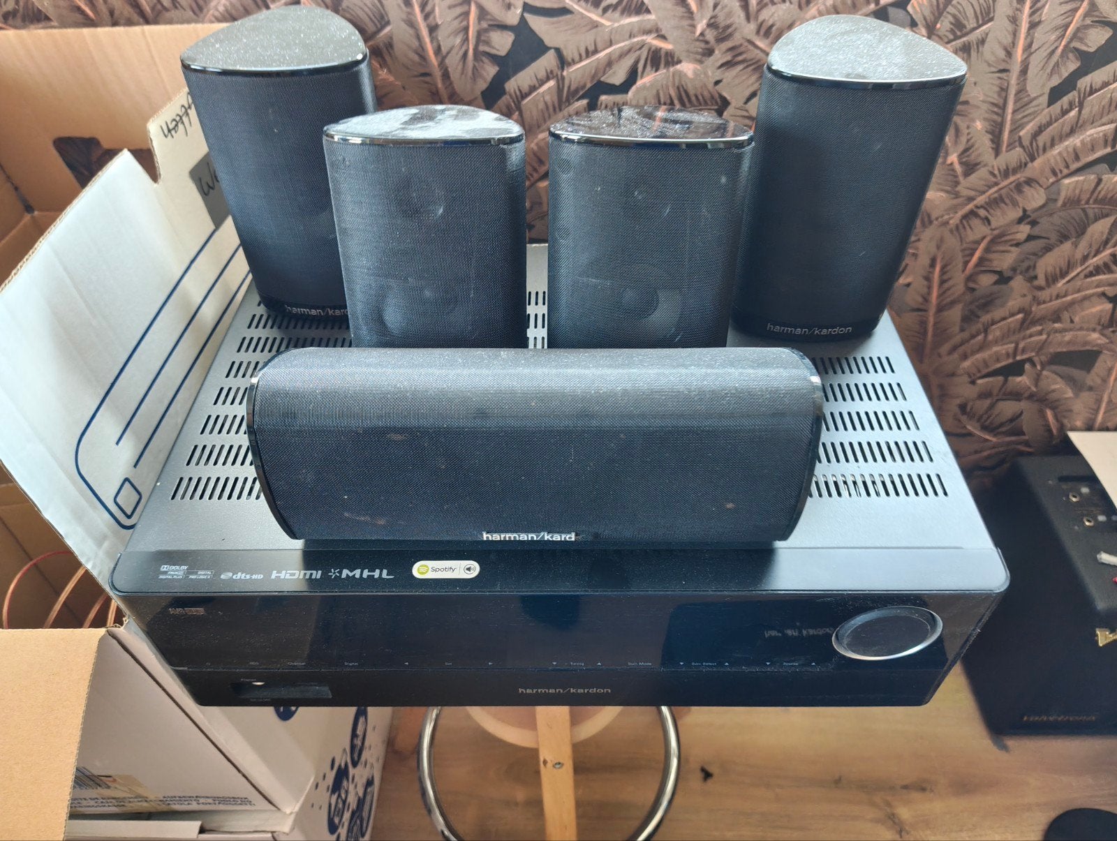 Harman Kardon 5.1 Home Cinema Set met AVR161S Receiver, Overige merken, Gebruikt, 70 watt of meer, Ophalen of Verzenden