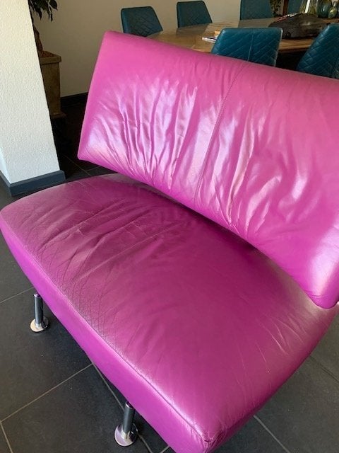 Leolux tweezitter, Ophalen, Gebruikt, Tweepersoons, 75 tot 100 cm