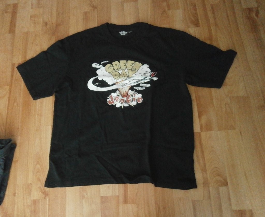 Leuk Green Day T-shirt mt L met print zwart z.g.a.n., Maat 52/54 (L), Zwart, Green Day, Ophalen of Verzenden