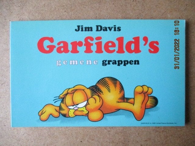 adv5589 garfield gemene grappen, Eén stripboek, Ophalen, Gelezen