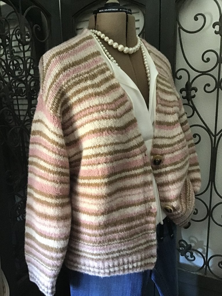 SMITH&SOUL' LEUK VEST GESTREEPT IN NUDE TINTEN MAAT L NIEUW, Maat 42/44 (L), Nieuw, SMITH & SOUL, Meerkleurig