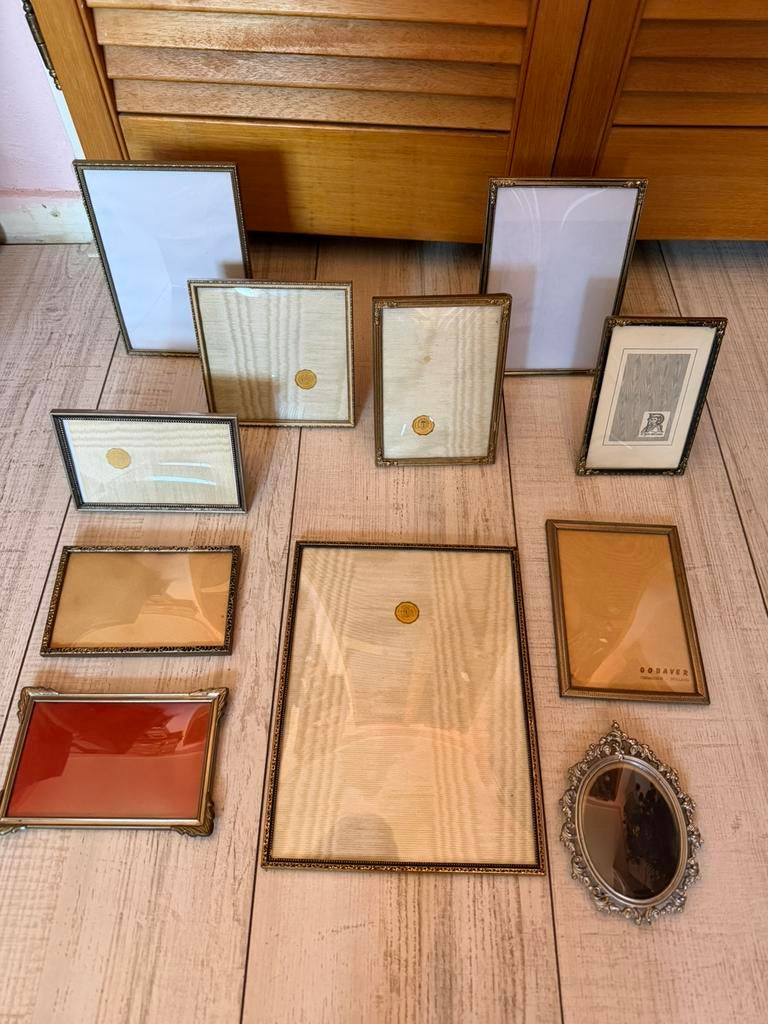 Diversen Brocante Bolglas Fotolijstjes en Meer, Ophalen of Verzenden