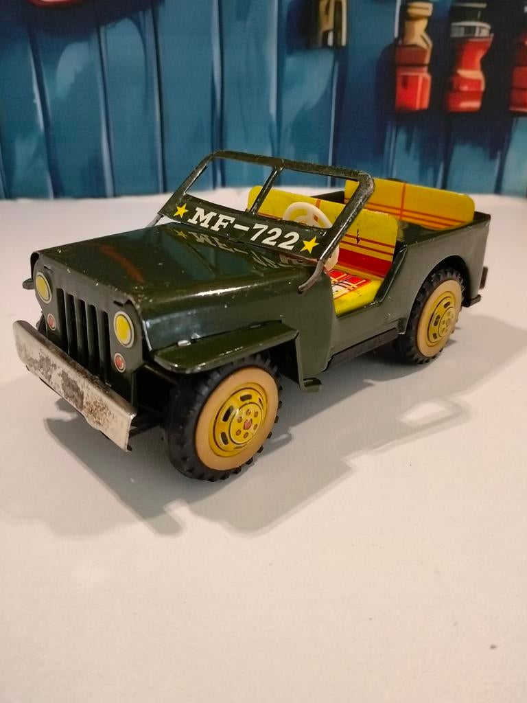 Blikken Jeep MF-722, Antiek en Kunst, Ophalen of Verzenden