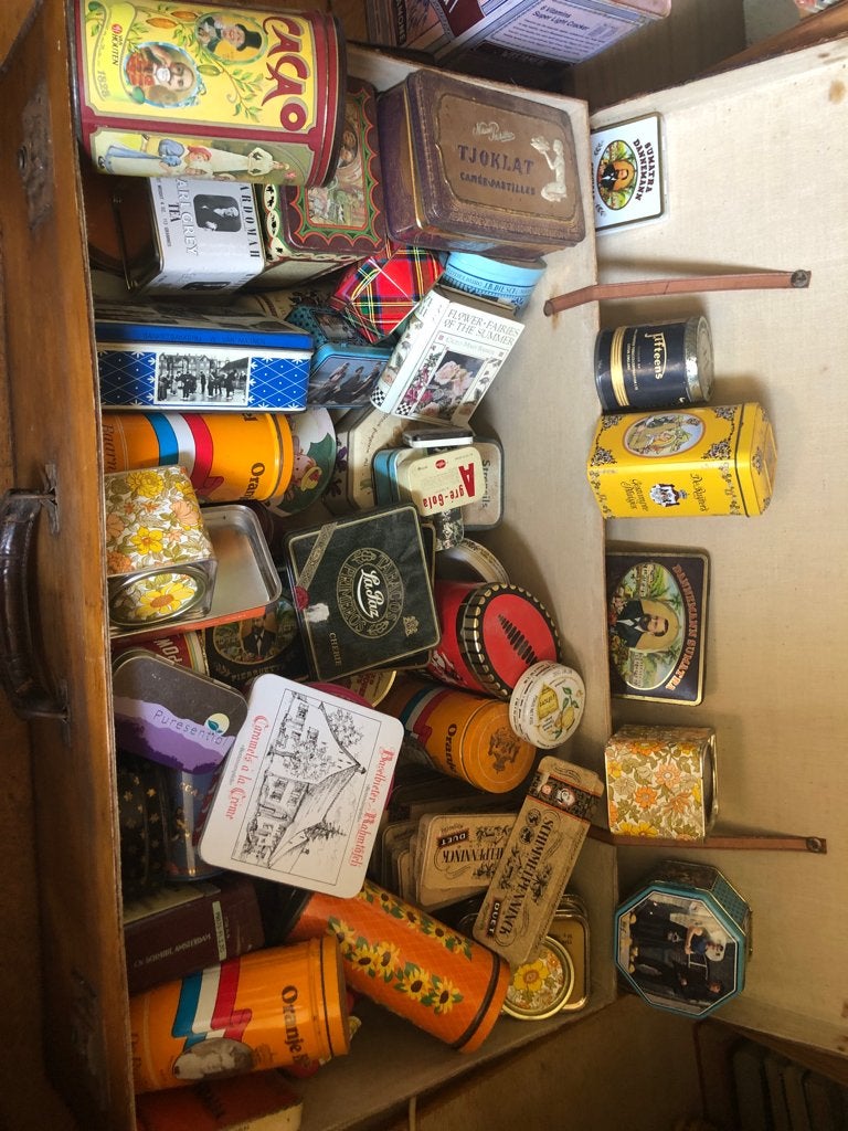 Diverse blikken en trommels, Ophalen of Verzenden, Gebruikt, Overige, Overige merken