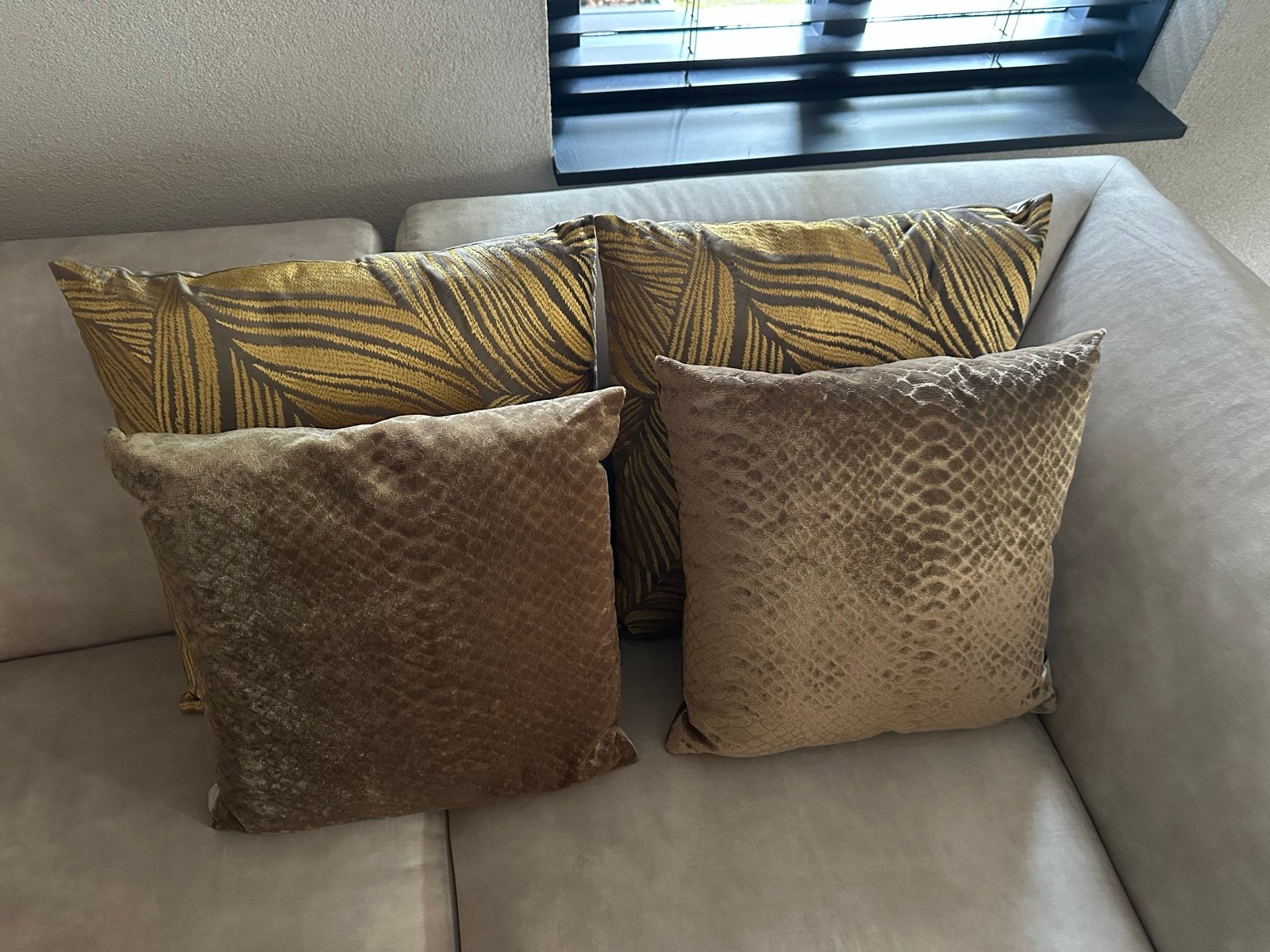 Sierkussens Colmore - 2x 45x45, 2x 50x50, Ophalen, Overige merken, Met print, Vierkant