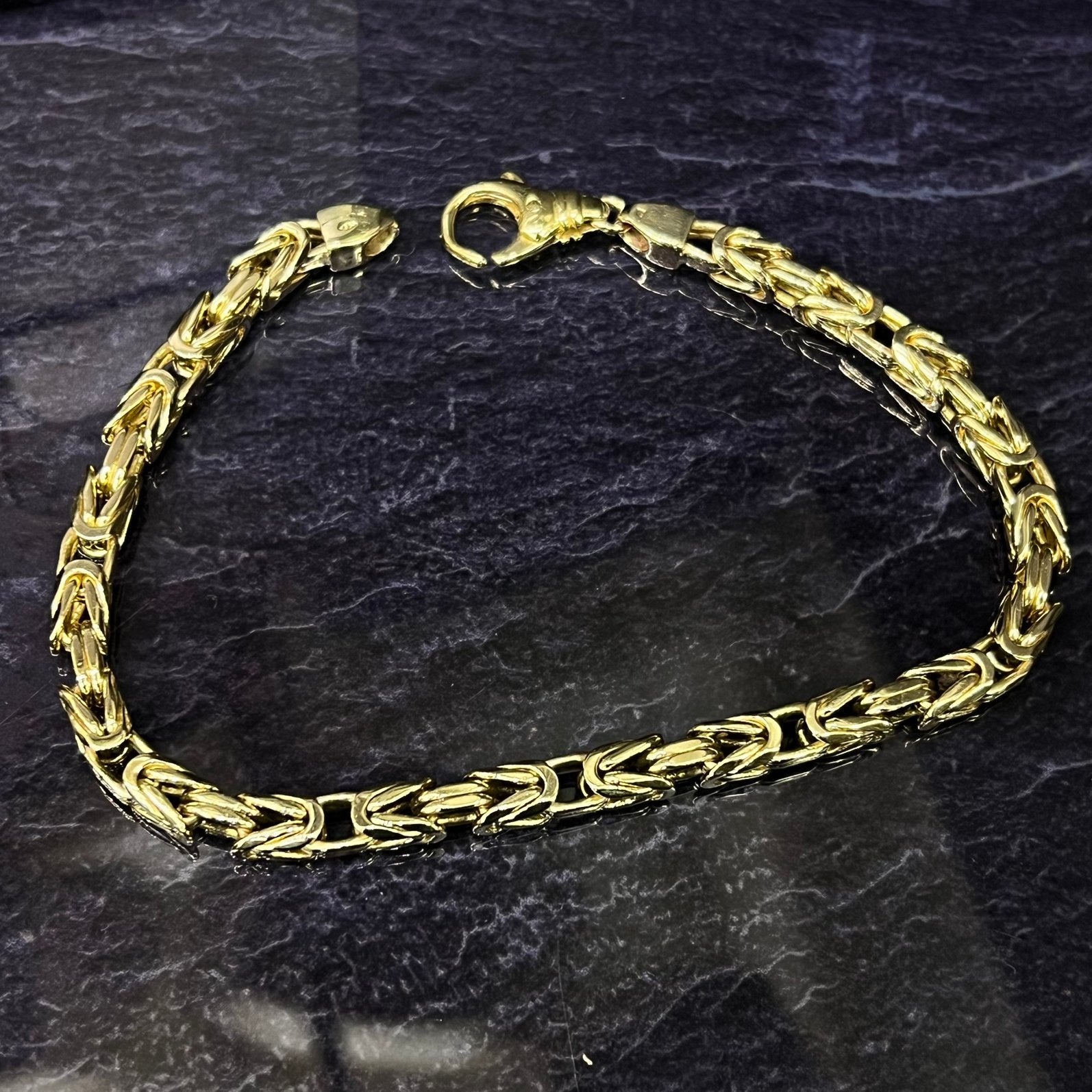 14 karaat gouden armband koningsschakel massief, Sieraden, Tassen en Uiterlijk, Armbanden, Ophalen of Verzenden, Zo goed als nieuw