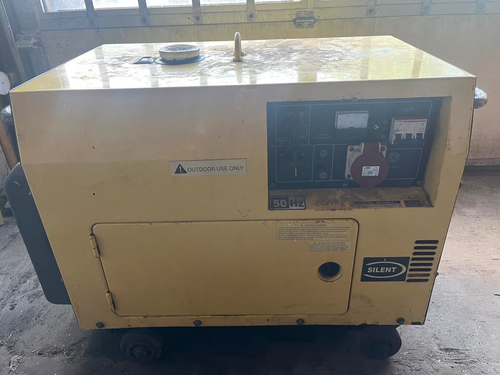 Kipor diesel generator aggregaat kde6500t3, Ophalen, Gebruikt