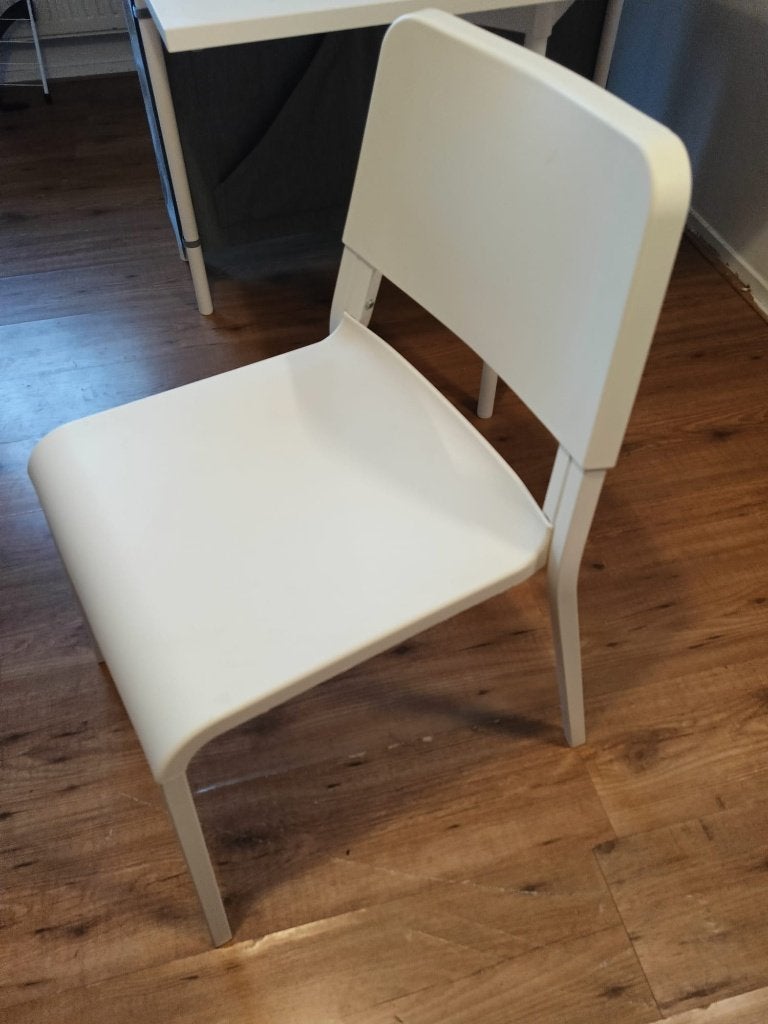 ikea witte stoelen (3x), Huis en Inrichting, Stoelen, Ophalen, Kunststof, Drie, Wit