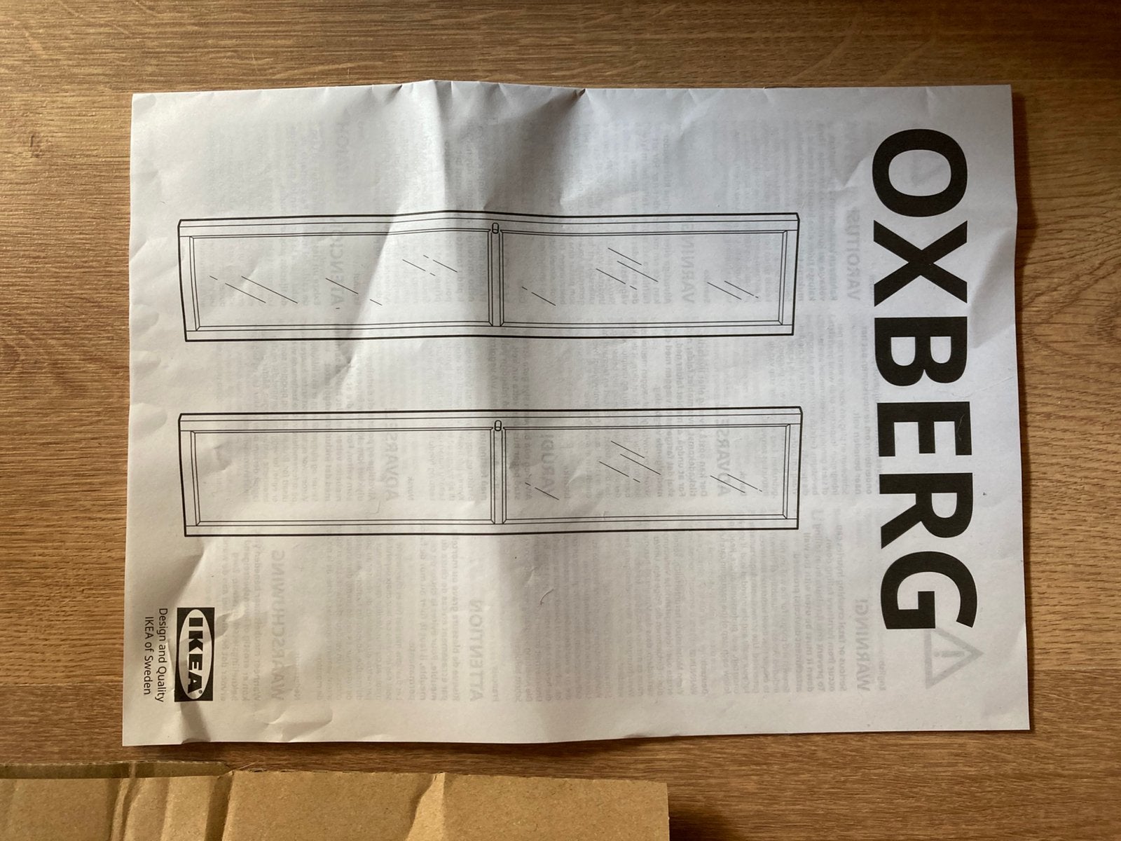 Oxberg Billy kastdeur bruin hout, Ophalen, Minder dan 50 cm, Zo goed als nieuw, 150 tot 200 cm