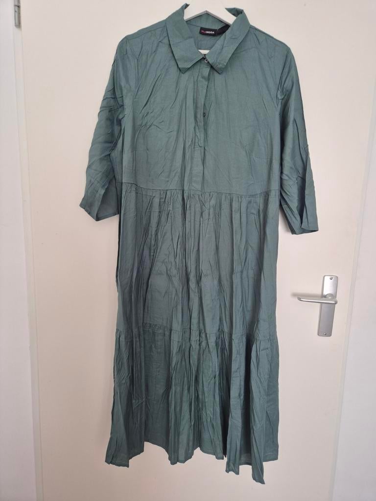 Miamoda Jurk - Groen - Maat 46, Kleding | Dames, Miamoda, Maat 46/48 (XL) of groter, Ophalen of Verzenden, Zo goed als nieuw