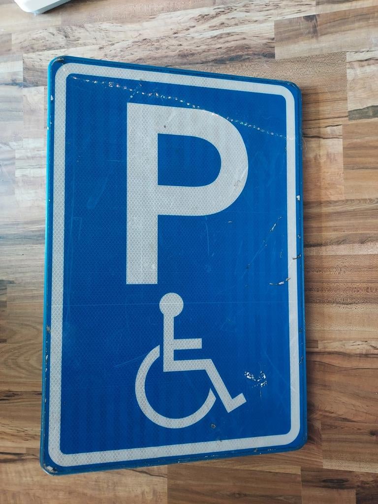 Verkeersbord invalide plaats, Ophalen of Verzenden, Gebruikt