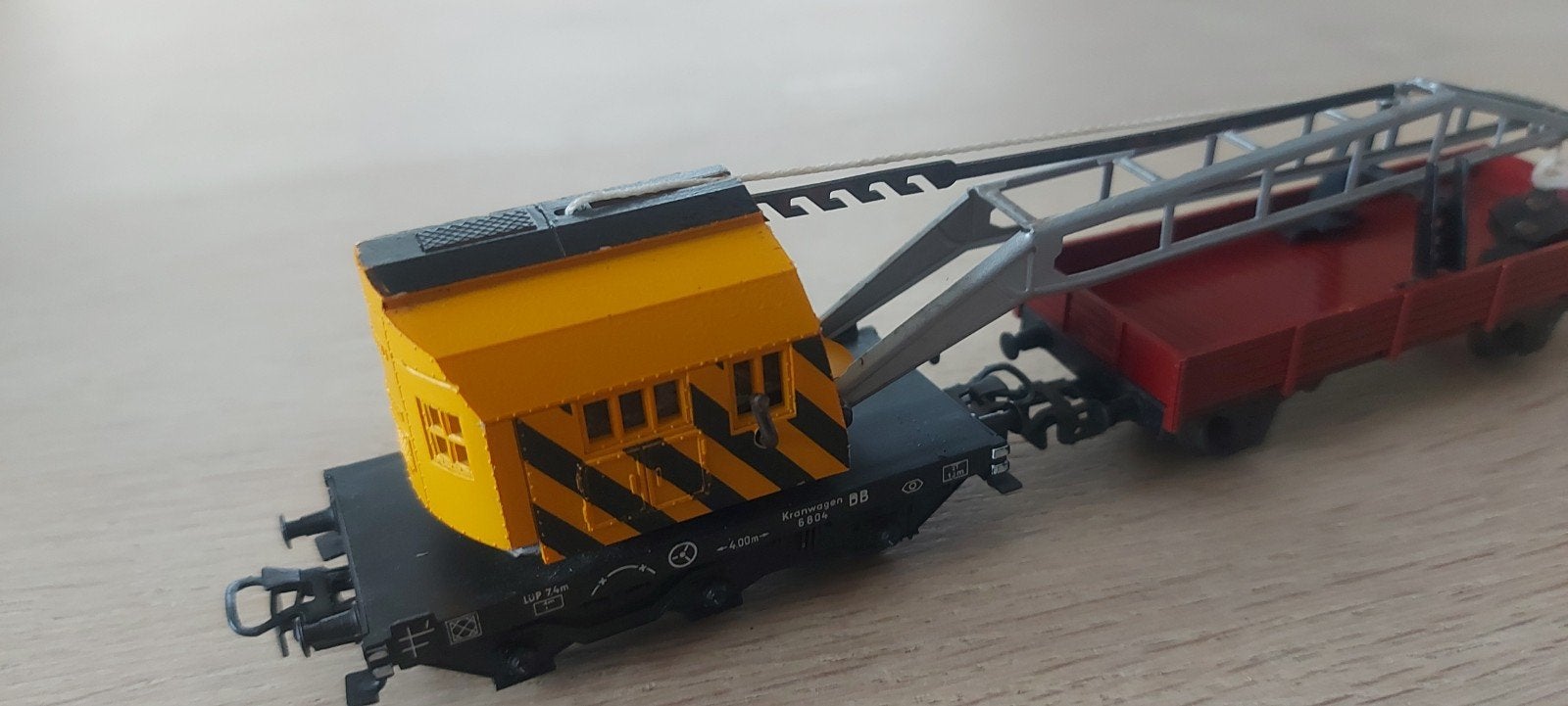 Märklin DB Krüpp kraanwagen+lageboordwagen artnr 4611+4503, Wisselstroom, Wagon, Ophalen of Verzenden, Zo goed als nieuw