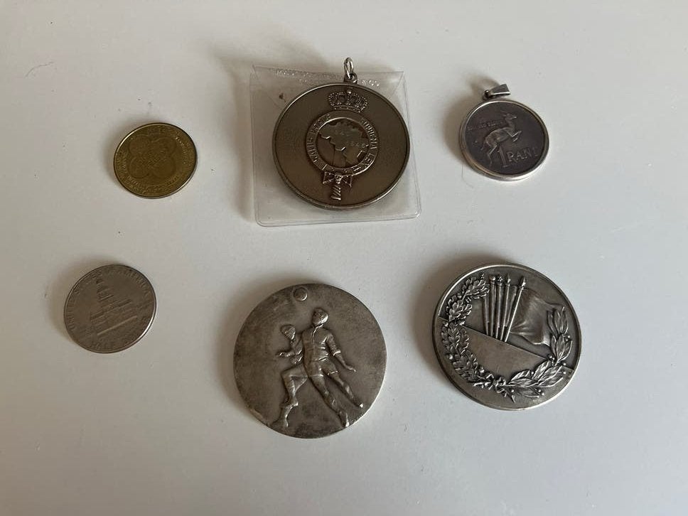 Diverse verzameling munten en medailles, Ophalen of Verzenden, Zilver, Buitenland