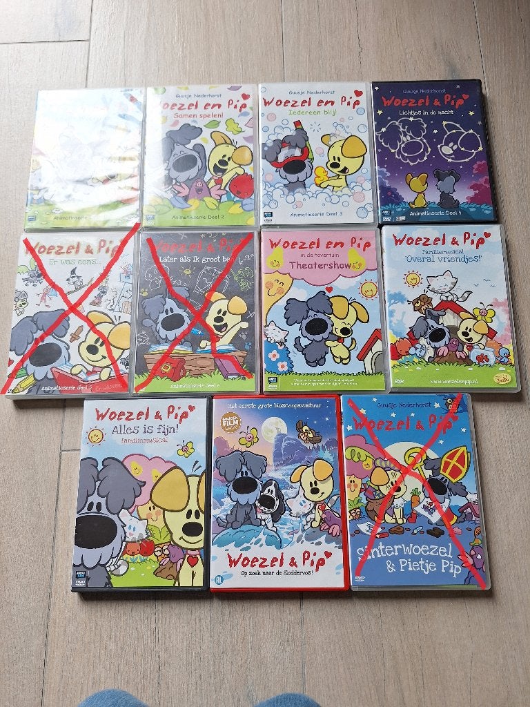 Woezel en Pip dvd's, Animatie, Alle leeftijden, Zo goed als nieuw, Inclusief boekje