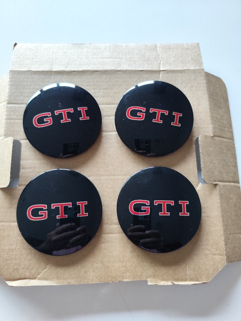 Golf 8 GTI Naafdoppen dynamisch GTI logo zwart hoogglans, Ophalen of Verzenden