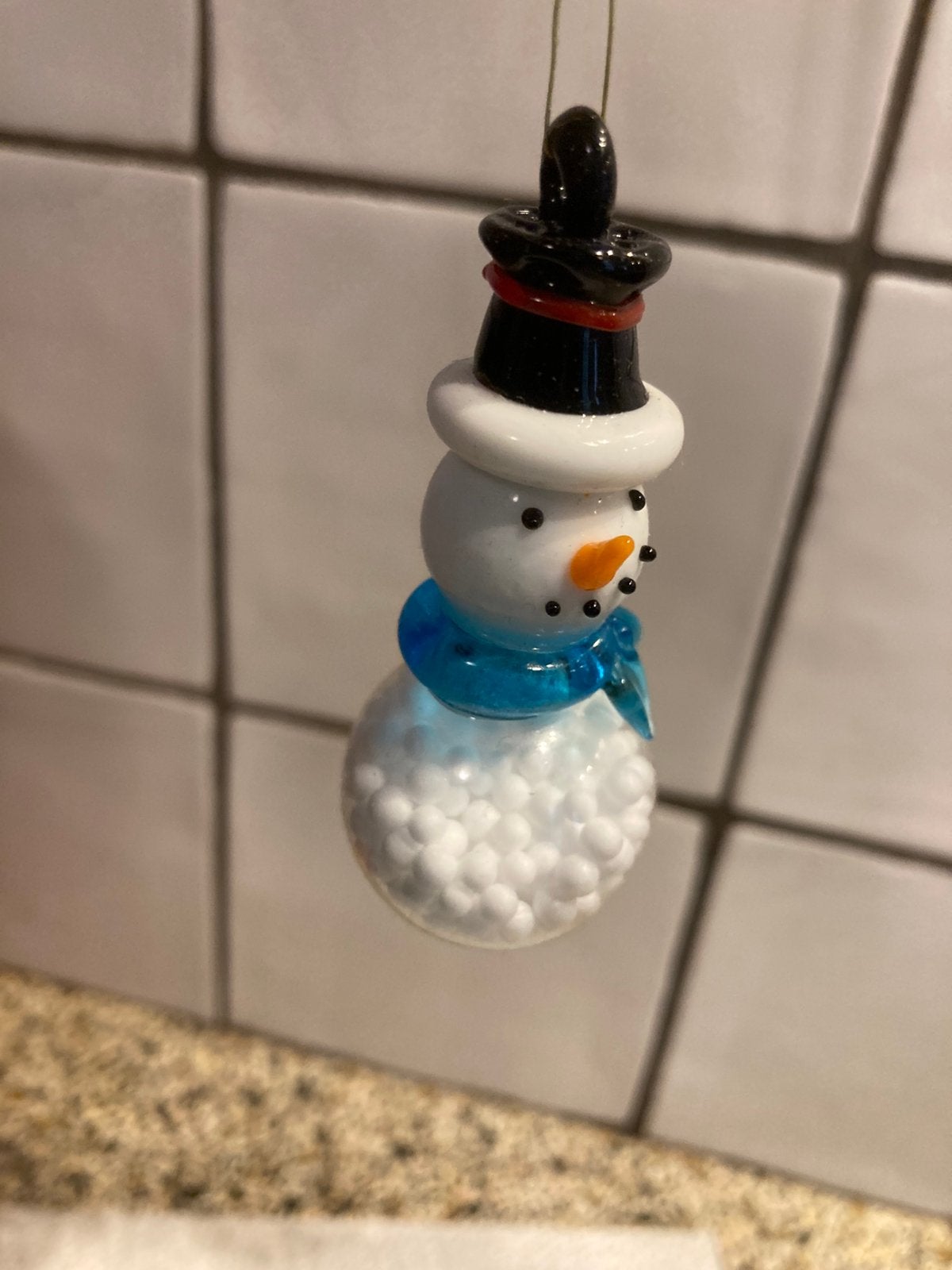 Glazen kerstbal, Ophalen of Verzenden, Zo goed als nieuw