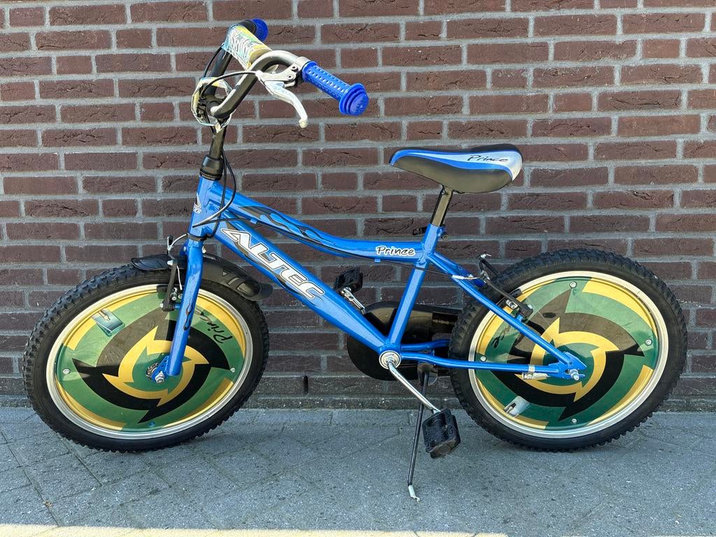 Kinder crossfiets 20 inch - Blauw met coole velgen, Fietsen en Brommers, Fietsen | Crossfietsen en BMX, Ophalen, Gebruikt, Staal
