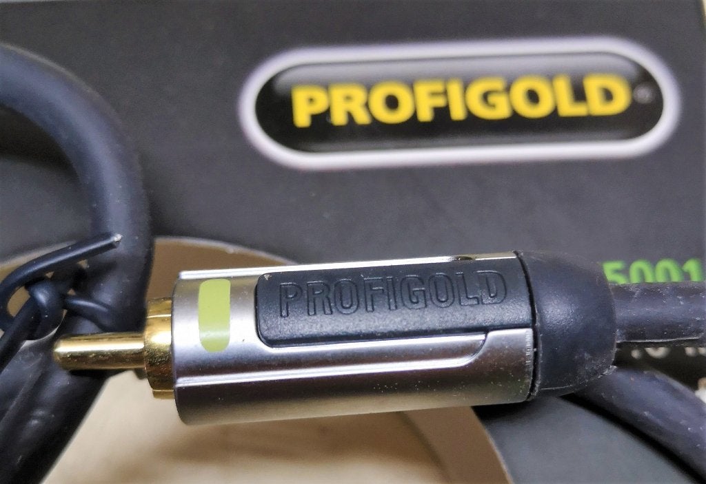 Profigold PROV5001 Zilver, Zwart RCA - RCA male 1 meter, Ophalen of Verzenden, Nieuw, Minder dan 2 meter, Interlink-kabel