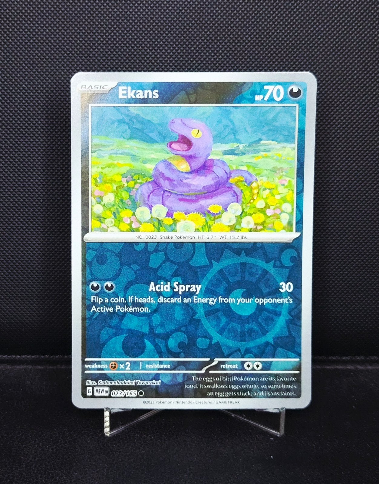 Ekans Reverse holo 023/165 MEW 151 Engels NM, Ophalen of Verzenden, Zo goed als nieuw