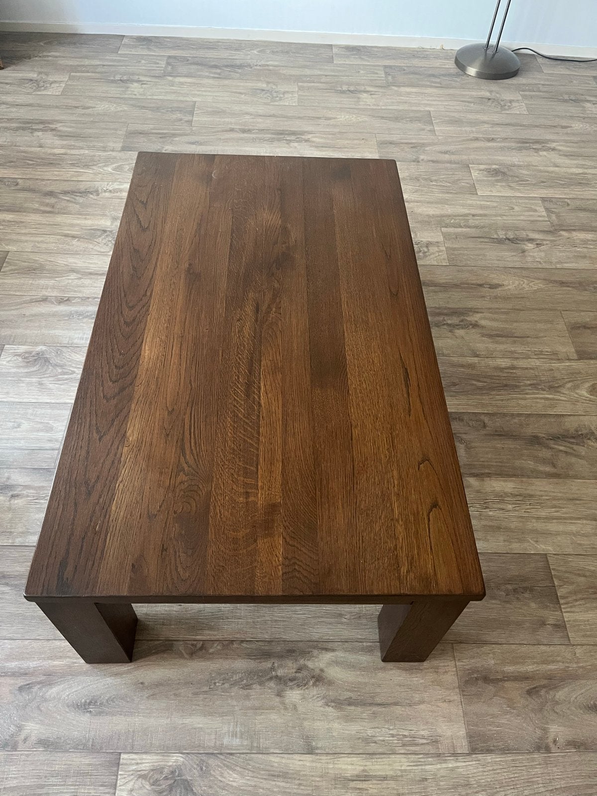 Massief eikenhouten salontafel, Ophalen, 100 tot 150 cm, Eikenhout, 50 tot 100 cm