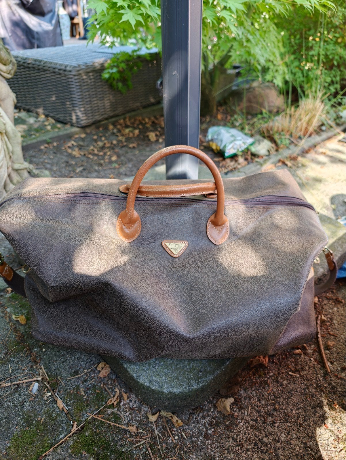 Vintage Jump Leren Reistas - Bruin, 56x36x26 cm, 40 tot 60 cm, 20 tot 30 cm, Bruin, Verzenden