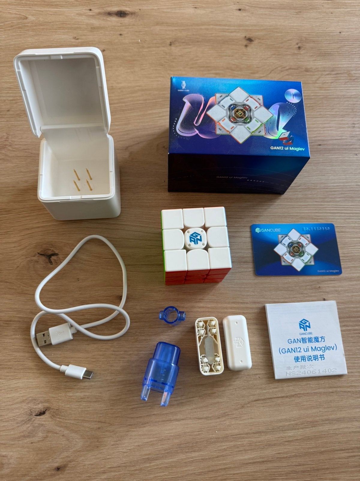 GAN 12 UI Maglev Speedcube 3x3 – Bluetooth Smart Cube, Ophalen of Verzenden, Minder dan 500 stukjes, Zo goed als nieuw, Rubik's of 3D-puzzel