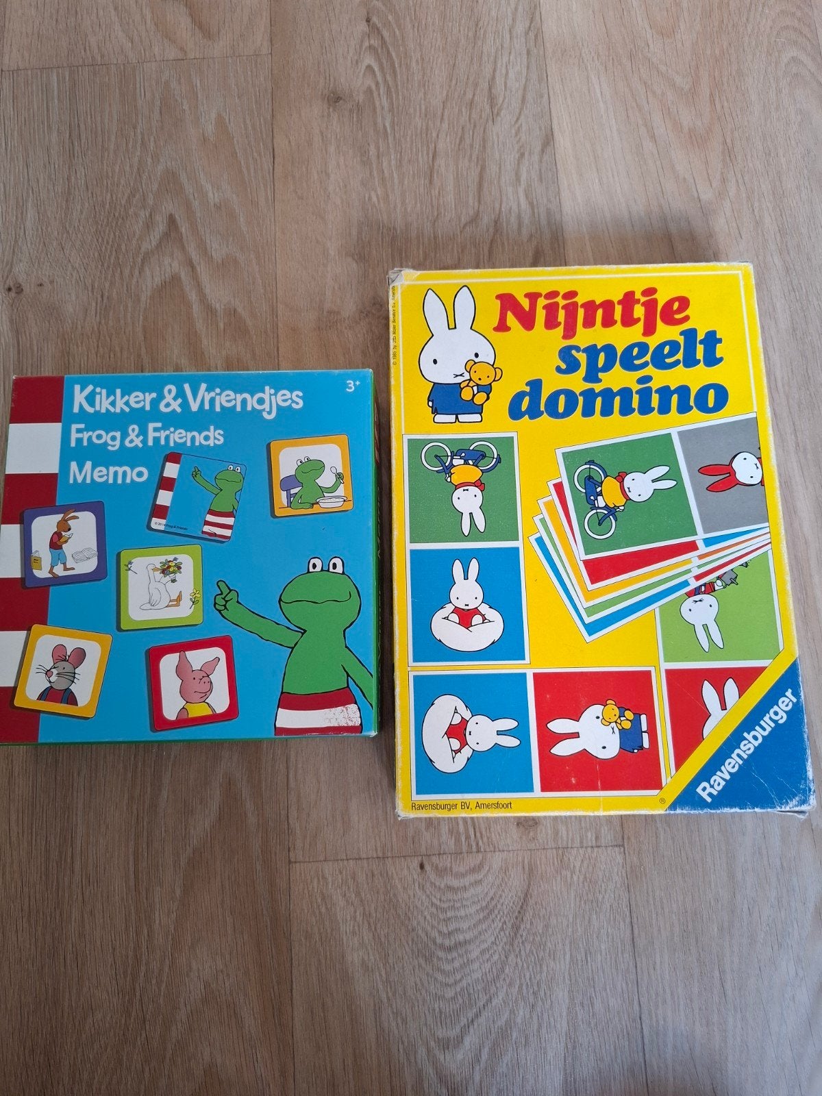 Kikker & Vriendjes Memo en Nijntje speelt domino, Een of twee spelers, Ophalen of Verzenden, Gebruikt, Ravensburger