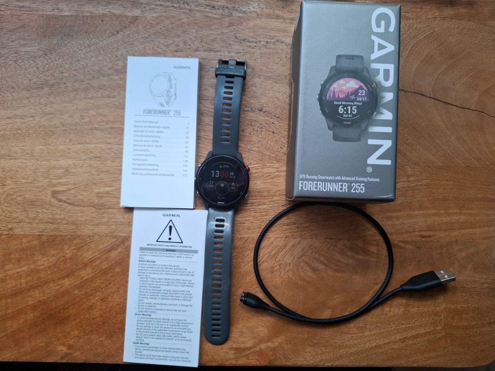 Garmin Forerunner 255, Sieraden, Tassen en Uiterlijk, Sporthorloges, Zo goed als nieuw, Android, Grijs, Afstand, Calorieverbanding