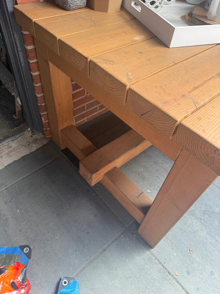 Robuuste Douglas Tuintafel - 240x90 cm, Tuin en Terras, Tuintafels, Ophalen, Gebruikt, Rechthoekig, Hout