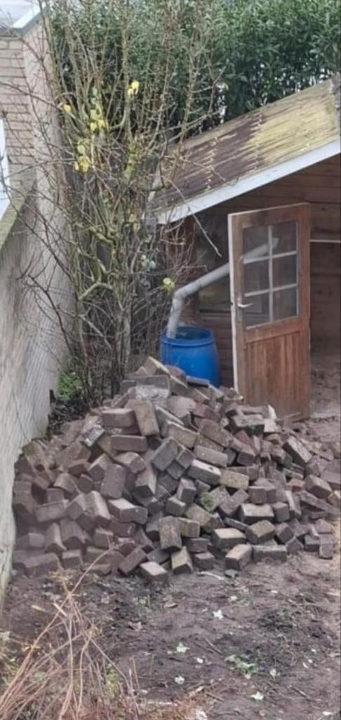 Gratis af te halen klinkers, Tuin en Terras, Tegels en Klinkers, Gebruikt, Klinkers, Beton, 5 tot 10 m²