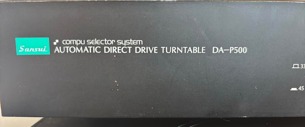 Sansui DA-P500 Direct Drive platenspeler met handleiding, Ophalen of Verzenden, Zo goed als nieuw, Overige merken